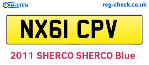 NX61CPV are the vehicle registration plates.