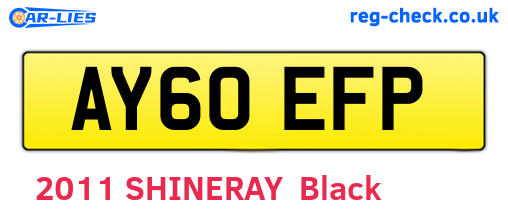 AY60EFP are the vehicle registration plates.