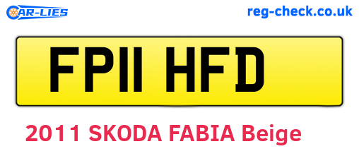 FP11HFD are the vehicle registration plates.