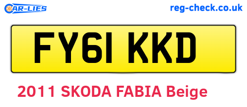 FY61KKD are the vehicle registration plates.