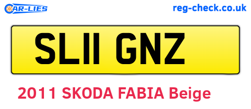 SL11GNZ are the vehicle registration plates.