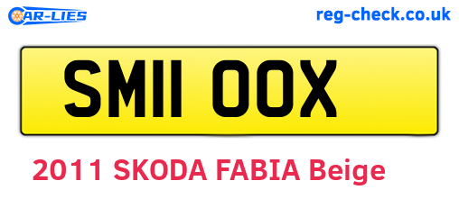 SM11OOX are the vehicle registration plates.