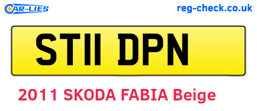 ST11DPN are the vehicle registration plates.