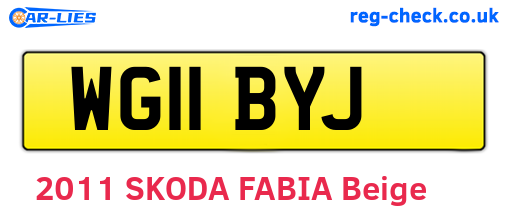 WG11BYJ are the vehicle registration plates.
