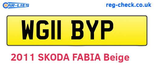 WG11BYP are the vehicle registration plates.