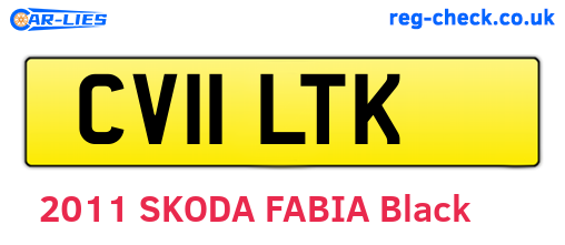 CV11LTK are the vehicle registration plates.