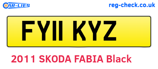 FY11KYZ are the vehicle registration plates.