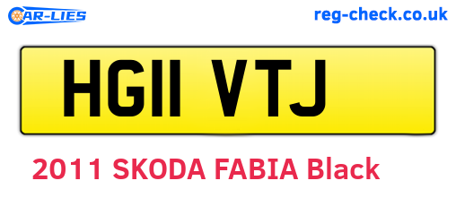 HG11VTJ are the vehicle registration plates.