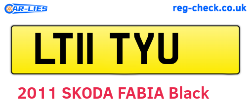 LT11TYU are the vehicle registration plates.