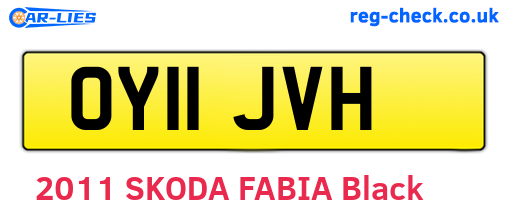 OY11JVH are the vehicle registration plates.