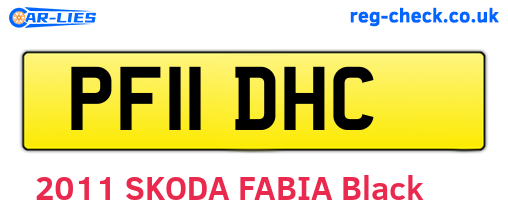 PF11DHC are the vehicle registration plates.