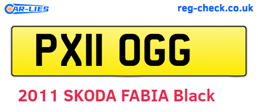 PX11OGG are the vehicle registration plates.
