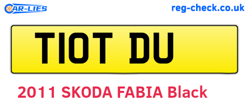 T10TDU are the vehicle registration plates.