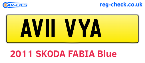AV11VYA are the vehicle registration plates.