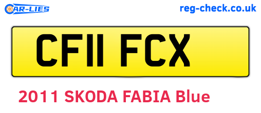 CF11FCX are the vehicle registration plates.