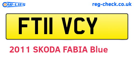FT11VCY are the vehicle registration plates.