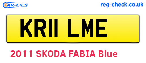 KR11LME are the vehicle registration plates.