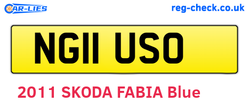 NG11USO are the vehicle registration plates.