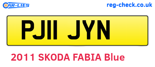 PJ11JYN are the vehicle registration plates.