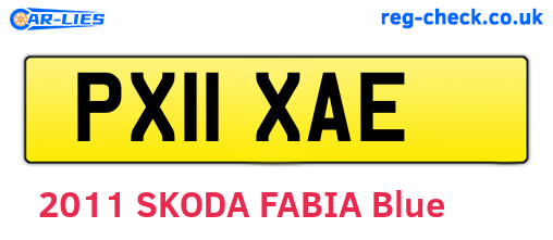 PX11XAE are the vehicle registration plates.