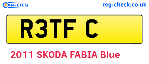 R3TFC are the vehicle registration plates.