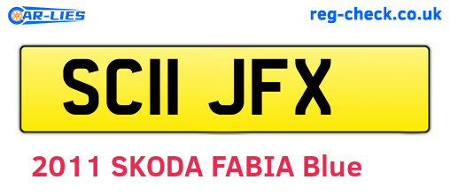 SC11JFX are the vehicle registration plates.