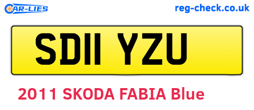 SD11YZU are the vehicle registration plates.