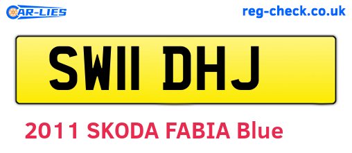 SW11DHJ are the vehicle registration plates.