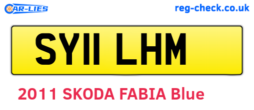 SY11LHM are the vehicle registration plates.