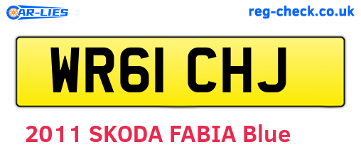 WR61CHJ are the vehicle registration plates.