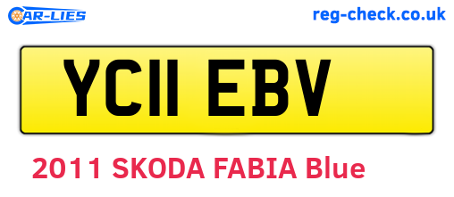 YC11EBV are the vehicle registration plates.