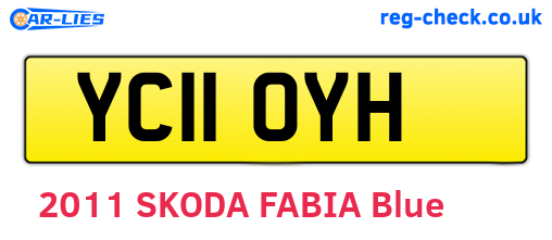 YC11OYH are the vehicle registration plates.