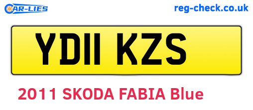 YD11KZS are the vehicle registration plates.