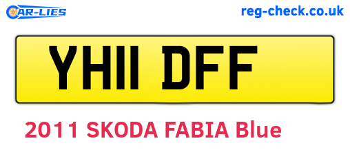 YH11DFF are the vehicle registration plates.