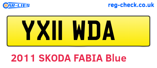 YX11WDA are the vehicle registration plates.