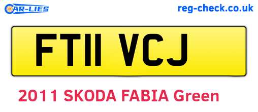 FT11VCJ are the vehicle registration plates.