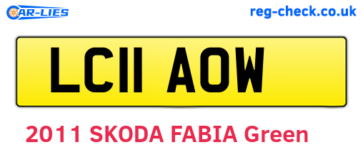 LC11AOW are the vehicle registration plates.