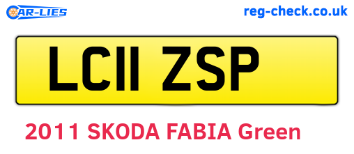 LC11ZSP are the vehicle registration plates.