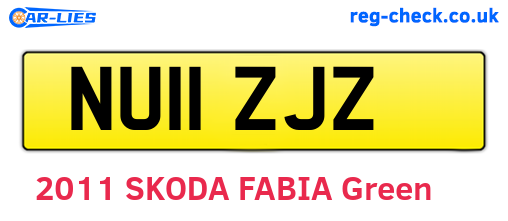 NU11ZJZ are the vehicle registration plates.