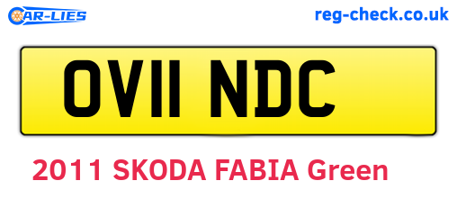 OV11NDC are the vehicle registration plates.