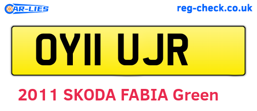 OY11UJR are the vehicle registration plates.