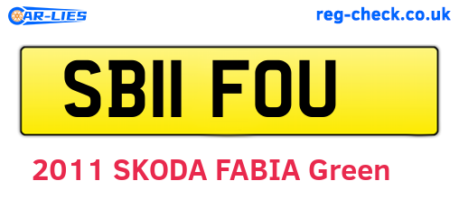 SB11FOU are the vehicle registration plates.