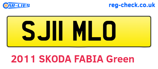 SJ11MLO are the vehicle registration plates.