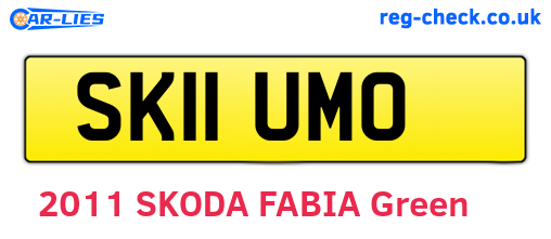 SK11UMO are the vehicle registration plates.