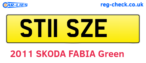 ST11SZE are the vehicle registration plates.