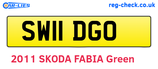 SW11DGO are the vehicle registration plates.