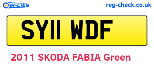 SY11WDF are the vehicle registration plates.