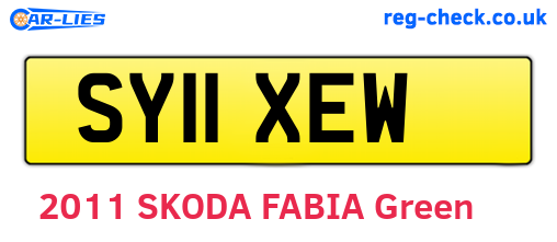 SY11XEW are the vehicle registration plates.