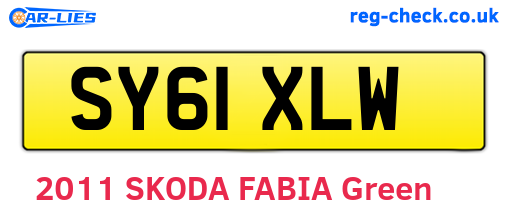 SY61XLW are the vehicle registration plates.