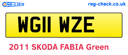 WG11WZE are the vehicle registration plates.